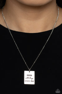 Mama MVP - Silver Paparazzi Necklace