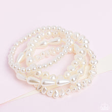 Load image into Gallery viewer, Gossip PEARL - White Paparazzi Bracelet
