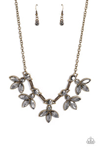 Dauntlessly Debonair - brass - Paparazzi necklace