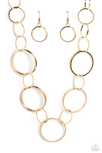 Shimmering Symphony - Gold Paparazzi Necklace