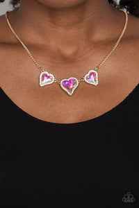 State of the HEART - Gold Paparazzi Necklace