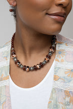 Load image into Gallery viewer, Warped Whimsicality - Brown Paparazzi Necklace
