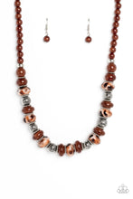 Load image into Gallery viewer, Warped Whimsicality - Brown Paparazzi Necklace
