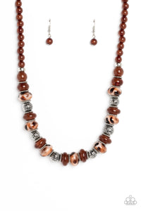 Warped Whimsicality - Brown Paparazzi Necklace