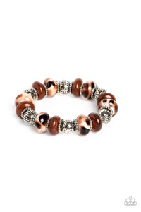 Warped Wayfarer - Brown Paparazzi Bracelet