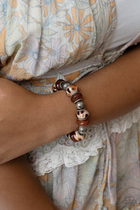 Warped Wayfarer - Brown Paparazzi Bracelet