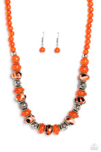 Load image into Gallery viewer, Warped Whimsicality - Orange Paprazzi Necklace
