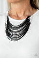 Load image into Gallery viewer, Catwalk Queen - Black Necklace - Barbara Towles Masterson&#39;s Store

