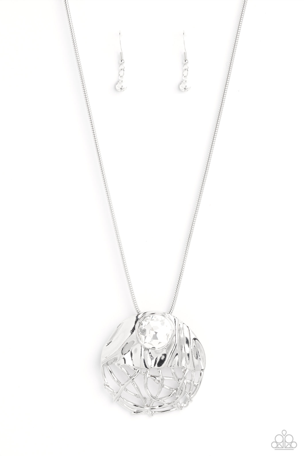 Lush Lattice - White Paparazzi Necklace