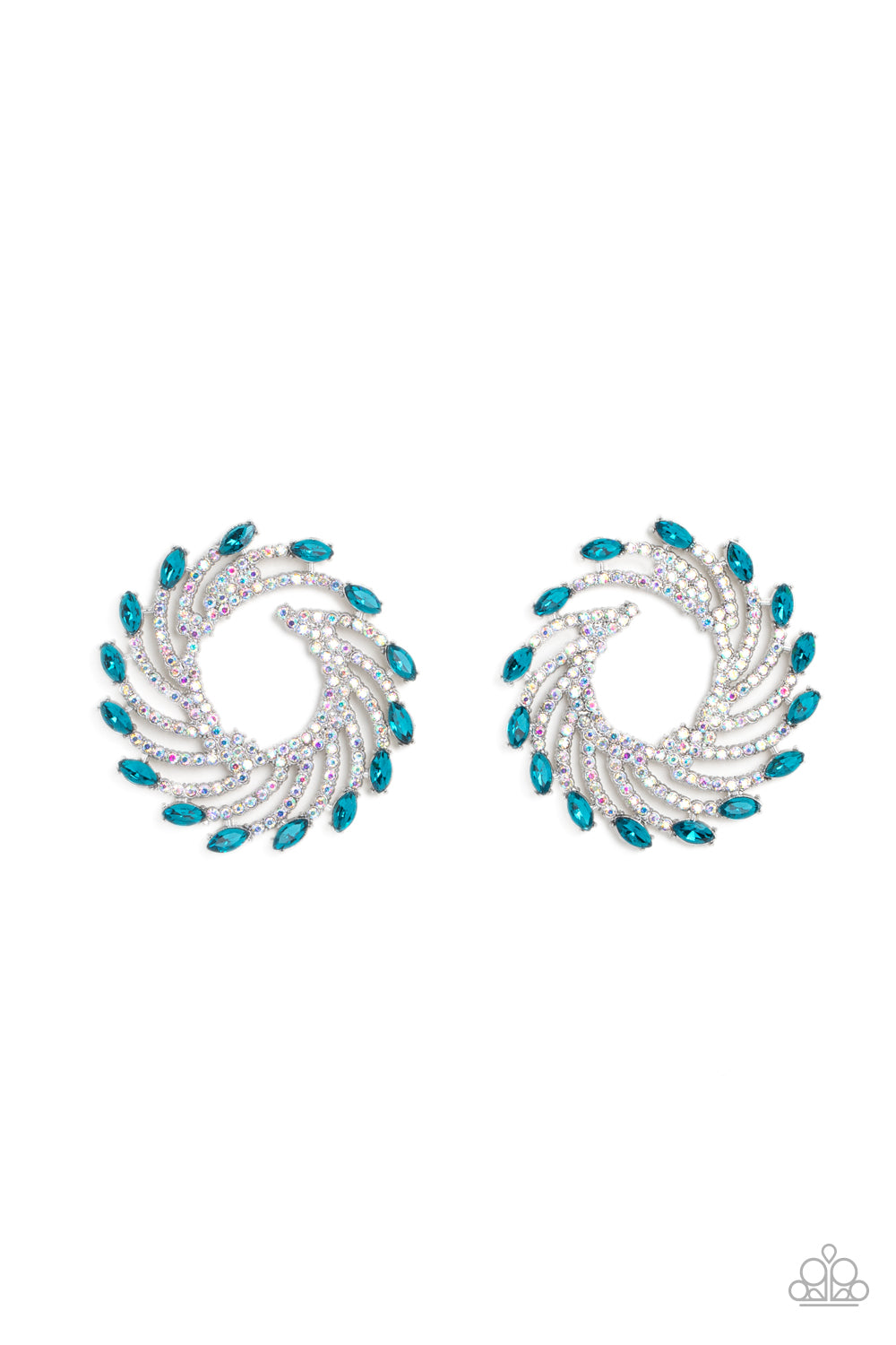 Firework Fanfare - Blue Paparazzi Earrings