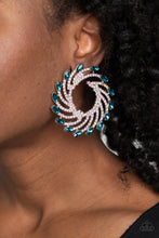 Load image into Gallery viewer, Firework Fanfare - Blue Paparazzi Earrings
