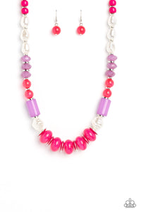 A SHEEN Slate - Pink Paparazzi Necklace
