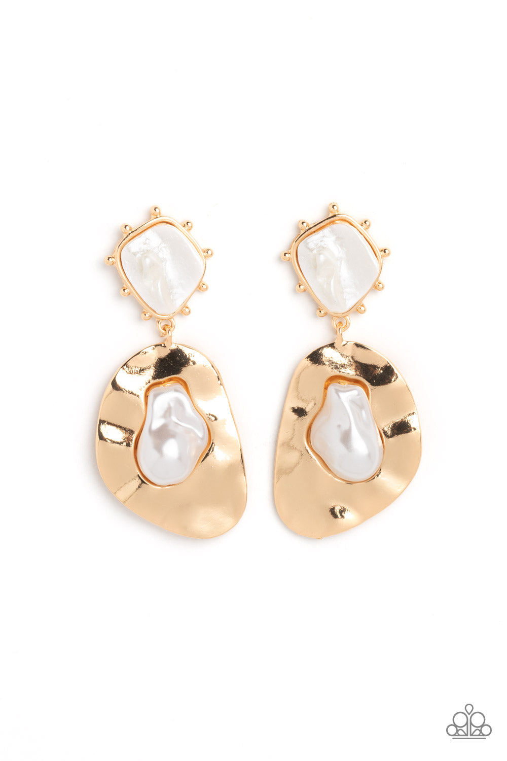 Rippling Rhapsody - Gold Paparazzi Earring