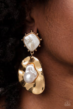 Load image into Gallery viewer, Rippling Rhapsody - Gold Paparazzi Earring

