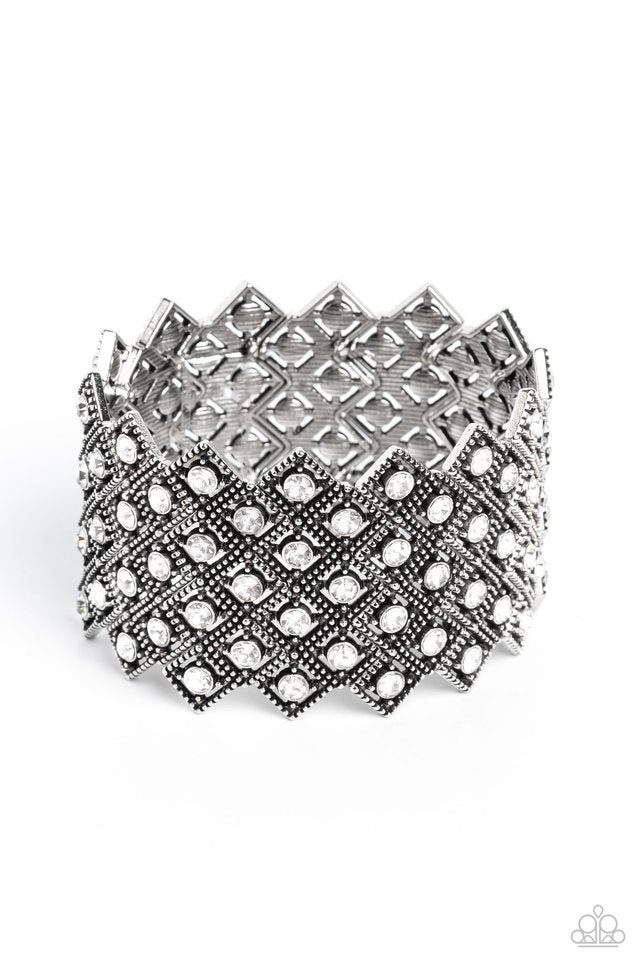 DECO in the Rough - White - Paparazzi Bracelet
