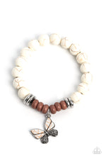 Load image into Gallery viewer, Bold Butterfly - White Paparazzi Bracelet
