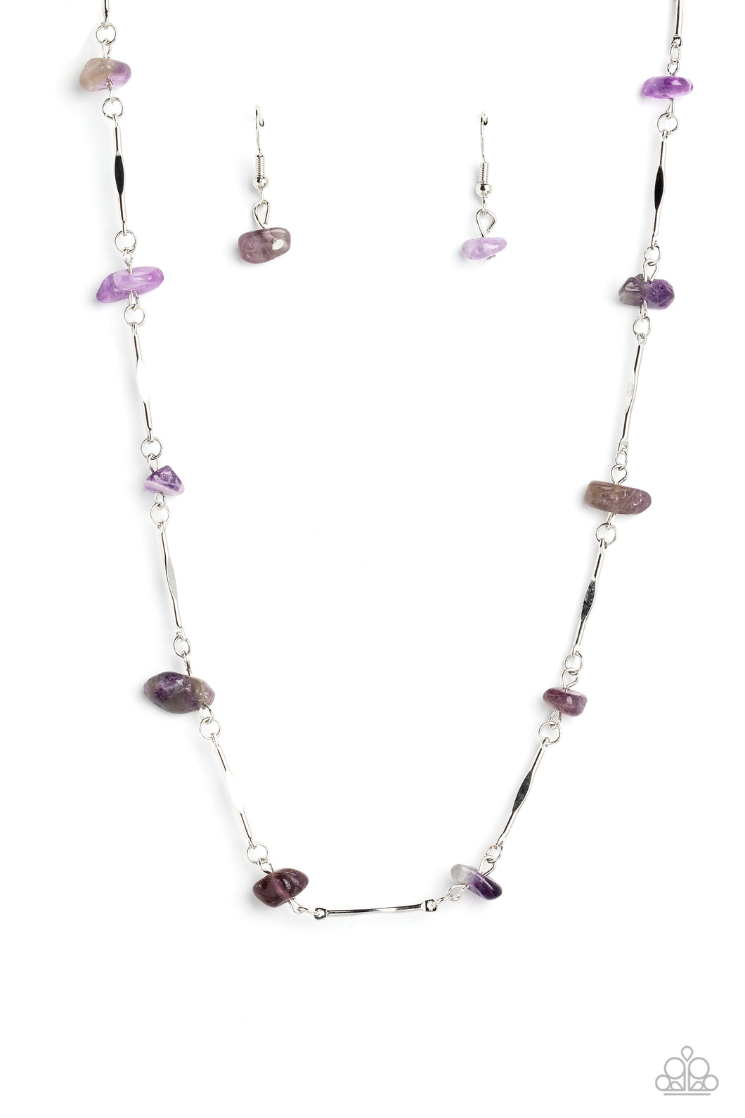 Chiseled Construction - Purple Paparazzi Necklace