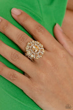 Load image into Gallery viewer, GLIMMER and Spice - Gold Ring - Paparazzi Life of the Party March 2023
