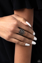 Load image into Gallery viewer, Interlocked Impression - Black Paparazzi Ring
