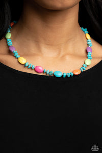 Stone Age Showcase - Multi Paparazzi Necklace