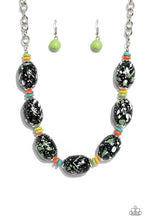 Load image into Gallery viewer, No Laughing SPLATTER - Green Paparazzi Necklace
