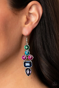 Look At Me GLOW - blue - Paparazzi earrings - Barbara Towles Masterson's Store