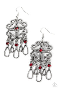 Majestic Makeover - Red - Paparazzi Earrings