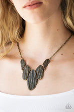 Load image into Gallery viewer, A NEW DISCOVERY - BRASS TEXTURED PLATE NECKLACE - Barbara Towles Masterson&#39;s Store
