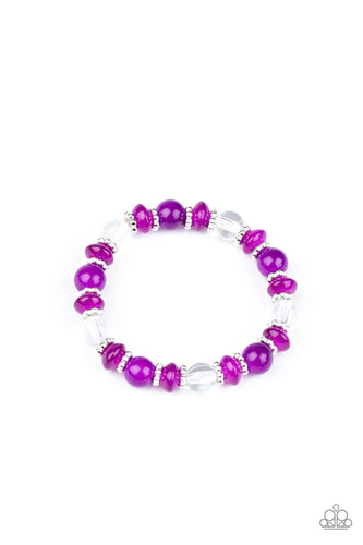 STARLET SHIMMER GLASSY BEAD SILVER STUDDED ACCENT BRACELETS - Barbara Towles Masterson's Store