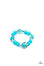 Load image into Gallery viewer, STARLET SHIMMER GLASSY BEADS WITH HEART-SHAPED FRAME BRACELETS - Barbara Towles Masterson&#39;s Store
