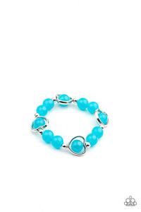 STARLET SHIMMER GLASSY BEADS WITH HEART-SHAPED FRAME BRACELETS - Barbara Towles Masterson's Store