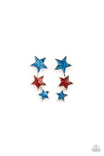 Load image into Gallery viewer, Starlet Shimmer Let Freedom Ring Iridescent Stars Earrings - Barbara Towles Masterson&#39;s Store
