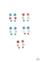 Load image into Gallery viewer, Starlet Shimmer Let Freedom Ring Iridescent Stars Earrings - Barbara Towles Masterson&#39;s Store

