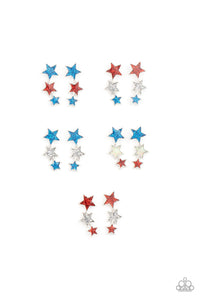 Starlet Shimmer Let Freedom Ring Iridescent Stars Earrings - Barbara Towles Masterson's Store