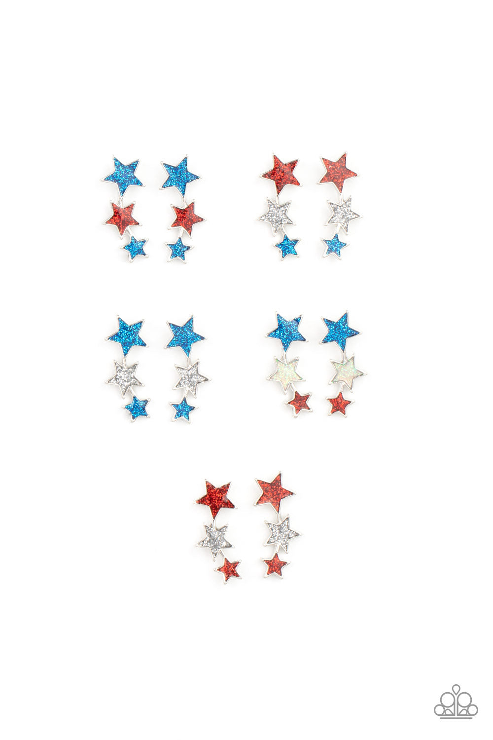 Starlet Shimmer Let Freedom Ring Iridescent Stars Earrings - Barbara Towles Masterson's Store