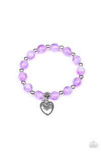 Starlet Shimmer Silver Heart Charm Beaded Bracelets - Barbara Towles Masterson's Store
