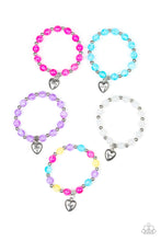 Load image into Gallery viewer, Starlet Shimmer Silver Heart Charm Beaded Bracelets - Barbara Towles Masterson&#39;s Store
