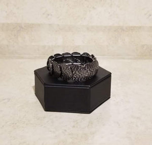 RADIOACTIVE REFLECTIONS - BLACK STRETCHY BRACELET - Barbara Towles Masterson's Store