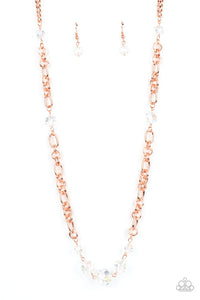 Prismatic Pick-Me-Up Necklace Copper (Iridescent) Paparazzi