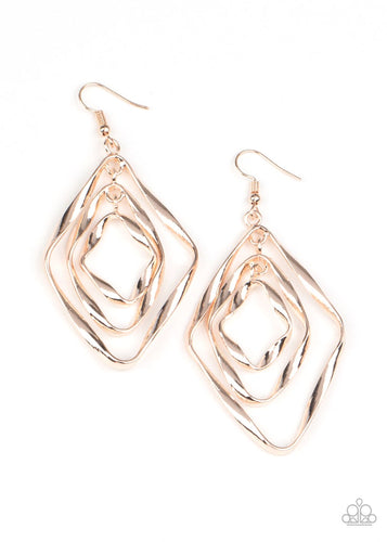 Retro Resplendence - Gold Earrings - Barbara Towles Masterson's Store