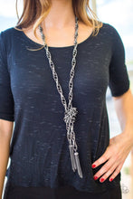 Load image into Gallery viewer, SCARFed for Attention Necklace Set-Silver - Barbara Towles Masterson&#39;s Store
