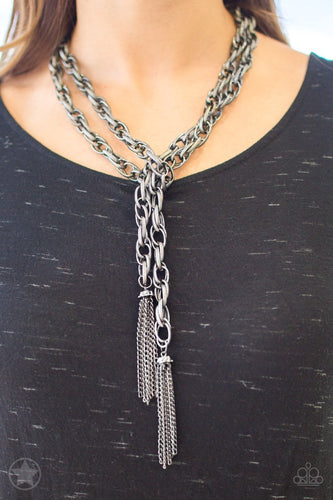 SCARFed for Attention Necklace Set-Gunmetal - Barbara Towles Masterson's Store