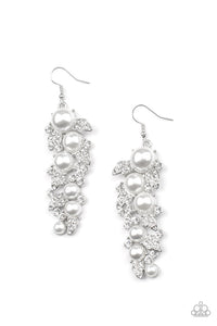 The Party Has Arrived - White - Paparazzi Earrings LOTP July 2022