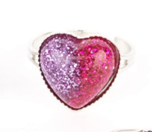 Glittery Hearts - Starlet Shimmer Rings - Barbara Towles Masterson's Store