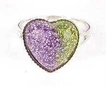 Load image into Gallery viewer, Glittery Hearts - Starlet Shimmer Rings - Barbara Towles Masterson&#39;s Store
